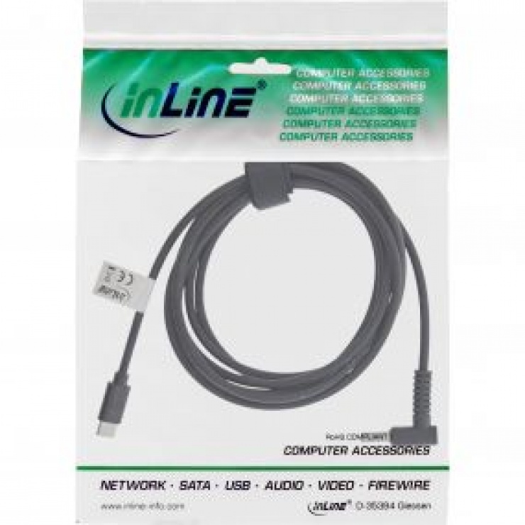 Imagine Cablu de alimentare USB Type-C la DC 4.5/3.0/0.6mm HP 3.25A 2m, Inline IL26674