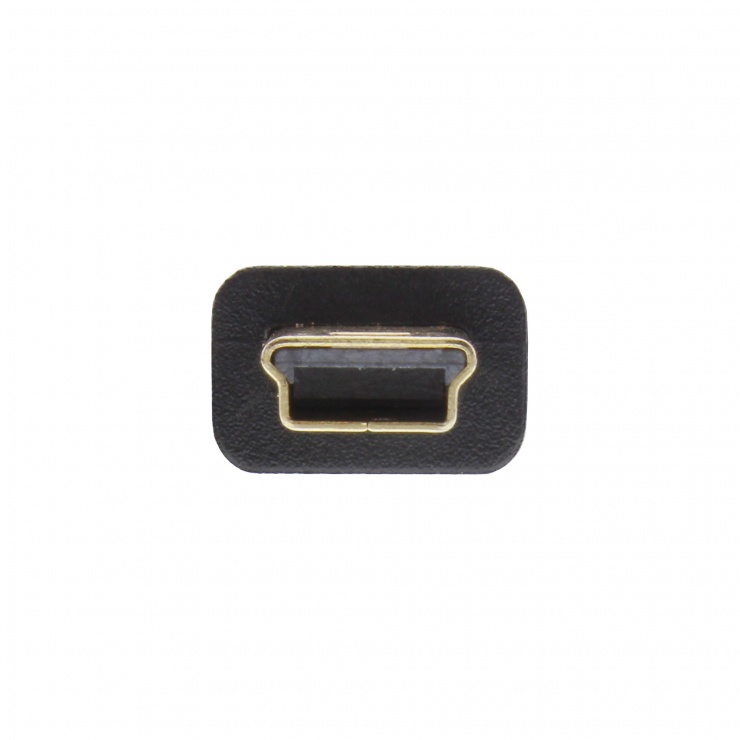 Imagine Cablu mini USB 2.0 la USB-A flat 5m Negru, InLine IL31850F