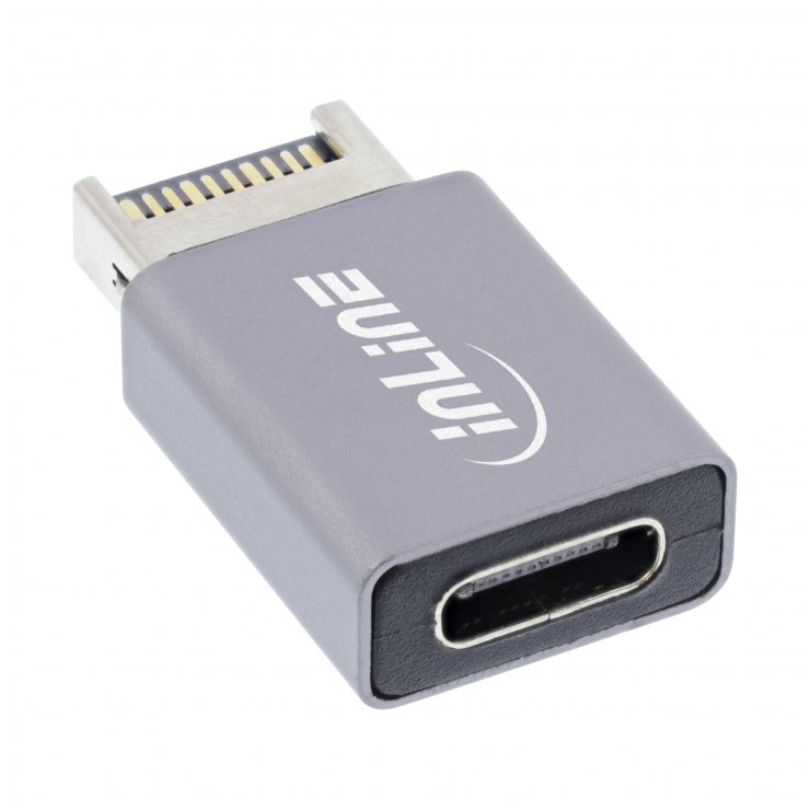 Imagine Adaptor pin header USB 3.2 la USB type C T-M, InLine IL33446P