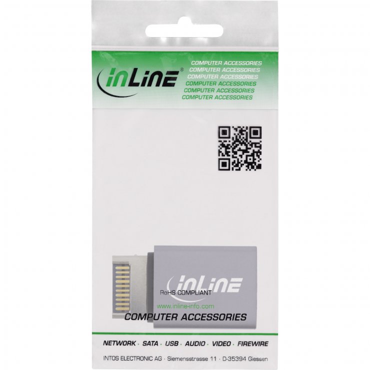 Imagine Adaptor pin header USB 3.2 la USB type C T-M, InLine IL33446P