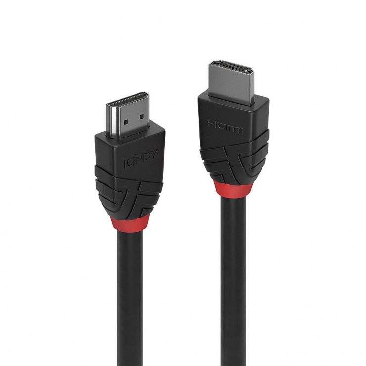 Imagine Cablu HDMI v2.0 4K30Hz Black Line T-T 7.5m, Lindy L36467