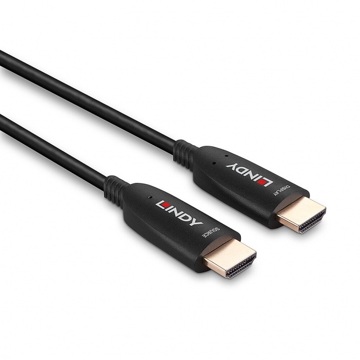 Imagine Cablu fibra optica AOC HDMI 8K60Hz/4K120Hz HDR10+ T-T 50m, Lindy L38515