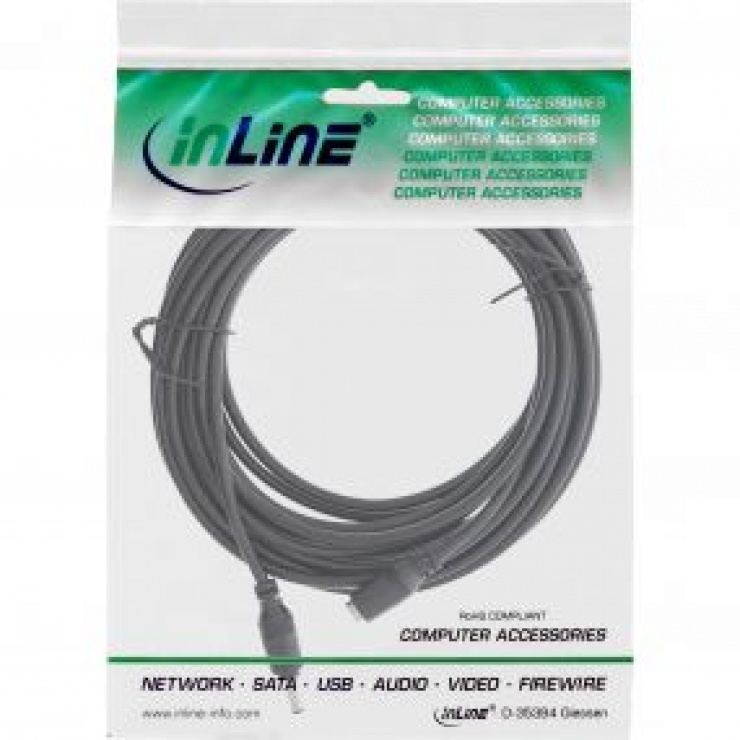Imagine Cablu prelungitor alimentare DC 3.5x1.35mm T-M 3m Negru, Inline IL40157X