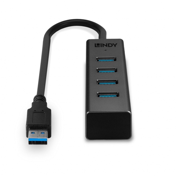Imagine HUB USB 3.0 cu 4 porturi, Lindy L43324