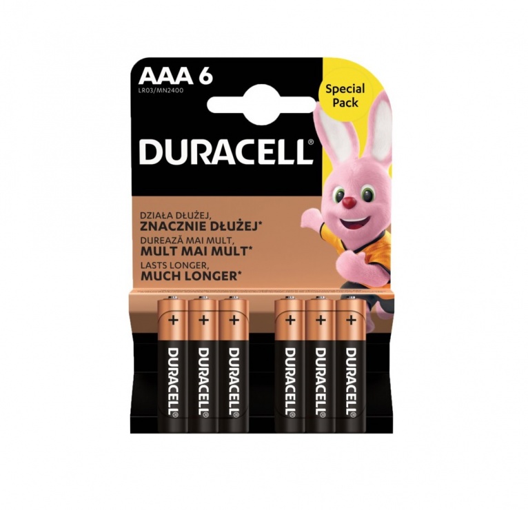 Imagine Set 6 buc baterie alcalina AAA/LR3, Duracell