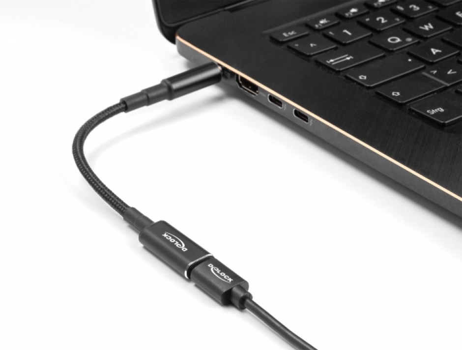 Imagine Adaptor de incarcare laptop USB type C la HP 4.5 x 3.0 mm M-T 0.15m, Delock 60031