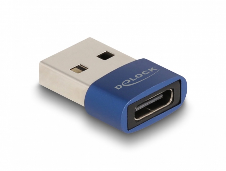 Imagine Adaptor USB 2.0-A la USB type C T-M Albastru, Delock 60051