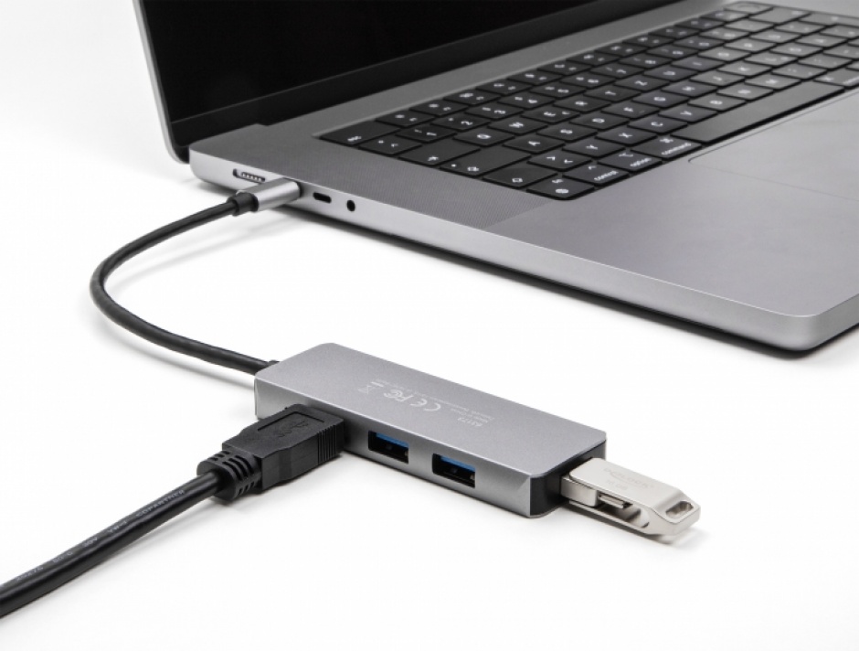 Imagine HUB USB 3.2 Gen1 type C la 4 x USB-A, Delock 63173