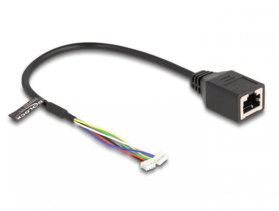 Imagine Cablu RJ45 Cat. 5e la pin header 1.25mm 4 pini + pin header 1.25 mm 6 pini 30cm, Delock 88007