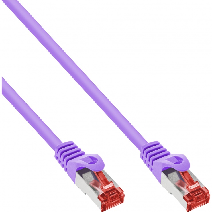 Imagine Cablu de retea RJ45 S/FTP PiMF Cat.6 10m Mov, InLine IL76400P
