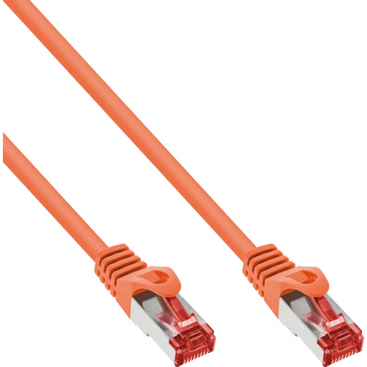 Imagine Cablu de retea RJ45 Cat.6 SFTP PiMF 20m Orange, InLine IL76420O