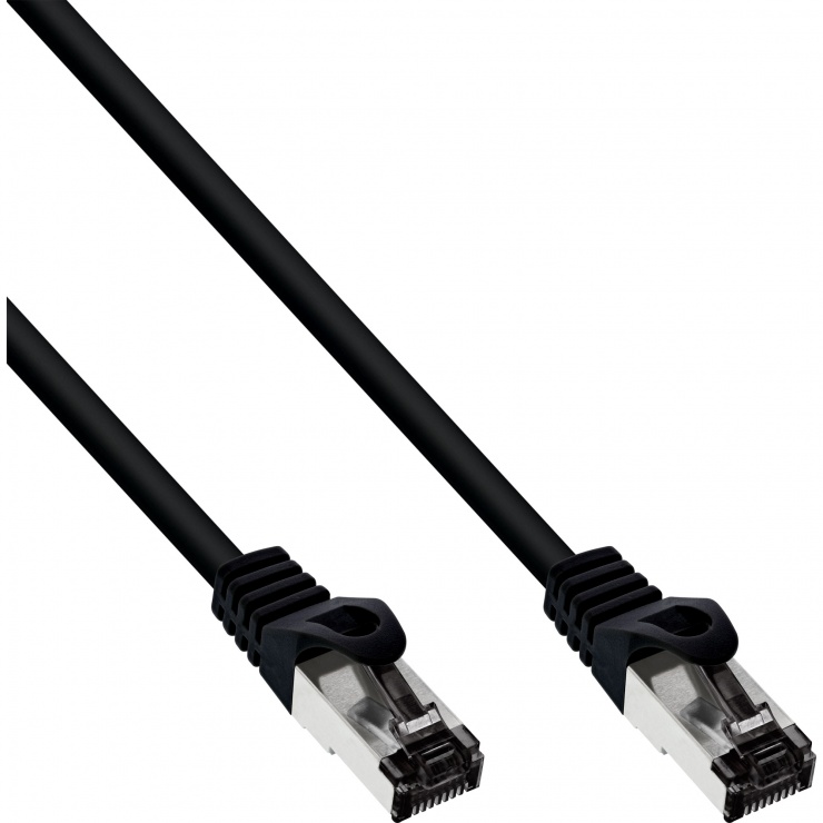 Imagine Cablu de retea RJ45 S/FTP PiMF Cat.8.1 LSOH 5m Negru, InLine IL78805S