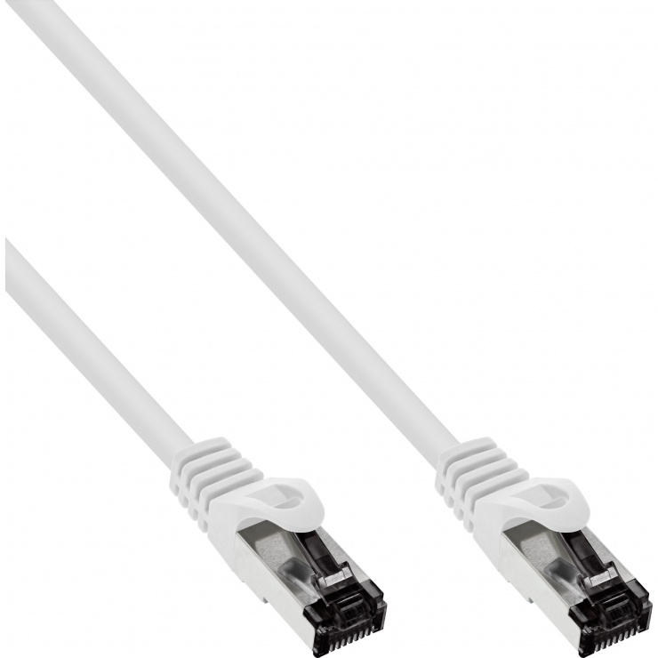 Imagine Cablu de retea RJ45 S/FTP PiMF Cat.8.1 LSOH 0.5m Alb, InLine IL78850W
