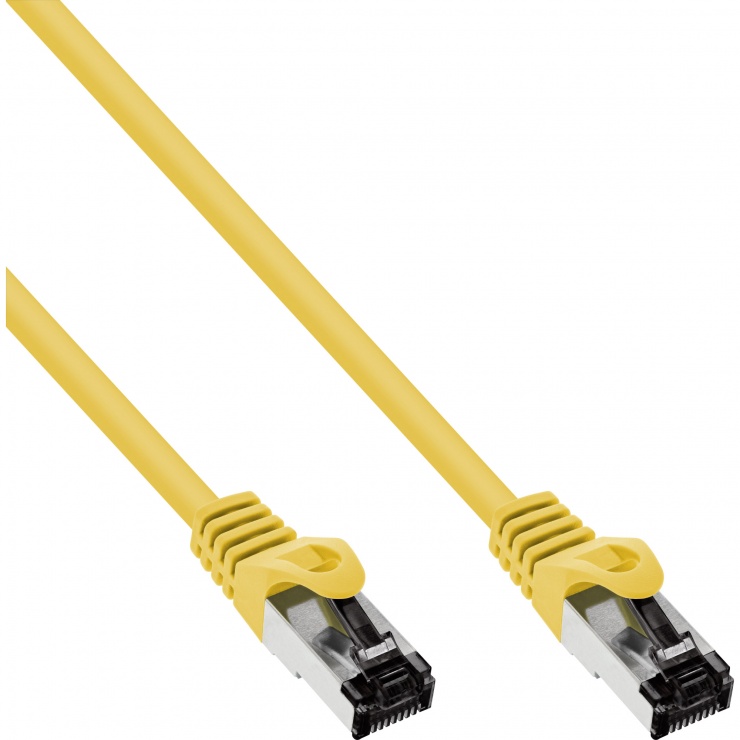 Imagine Cablu de retea RJ45 S/FTP PiMF Cat.8.1 LSOH 0.25m Galben, InLine IL78822Y