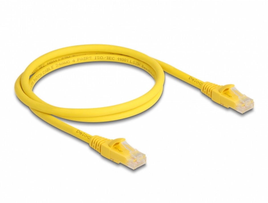 Imagine Cablu de retea RJ45 6A UTP Fast Tracing 3m Galben, Delock 80103