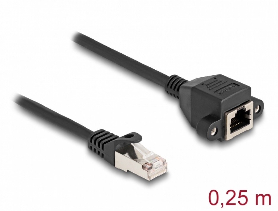 Imagine Cablu prelungitor SFTP RJ50 T-M 0.25m, Delock 80191