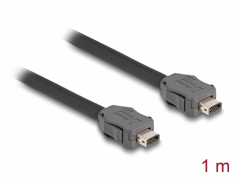 Imagine Cablu ix Industrial (A-coded) pentru Industry 4.0/IoT Cat.7 T-T 1m, Delock 82008