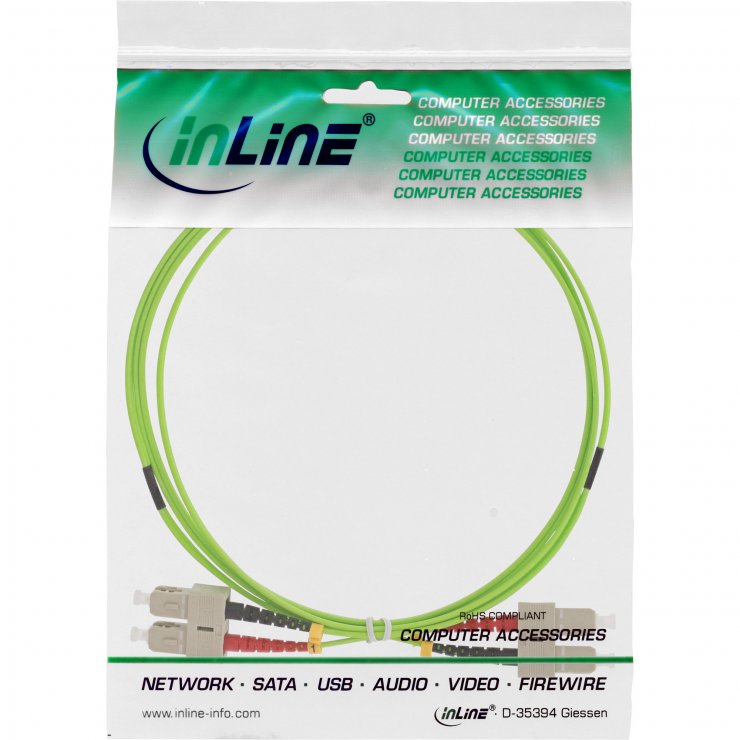 Imagine Cablu fibra optica SC-SC Duplex OM5 2m, InLine IL83502Q