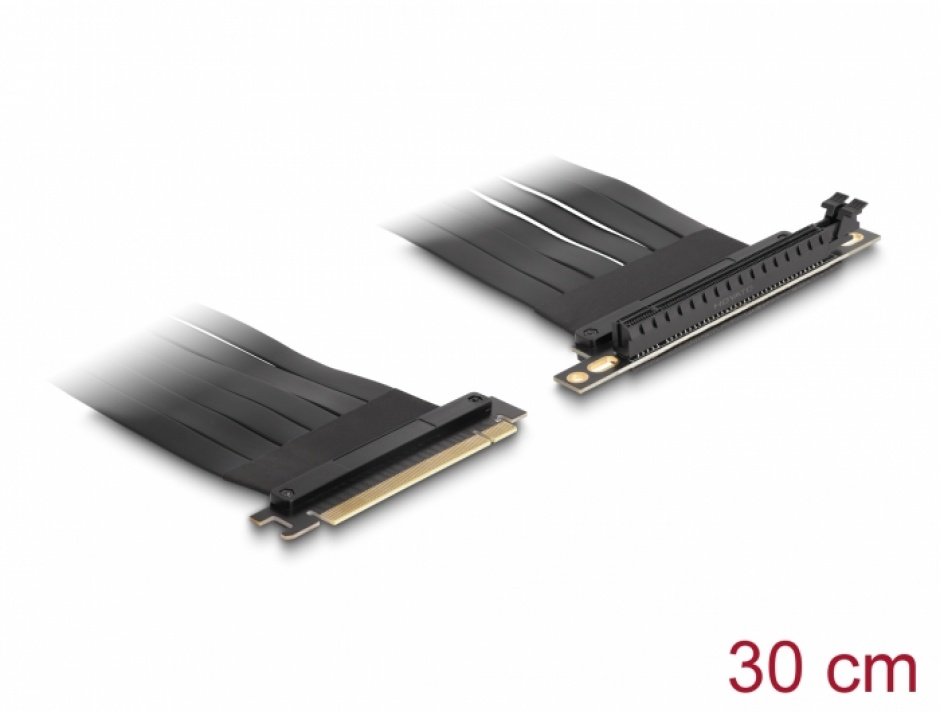 Imagine Riser Card PCI Express x16 la x16 90 grade 30cm, Delock 88027