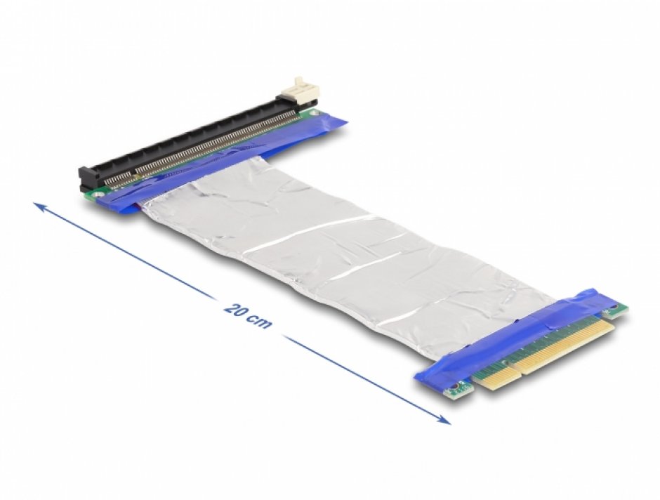 Imagine Riser Card PCI Express x8 la x16 + cablu 20cm, Delock 88046