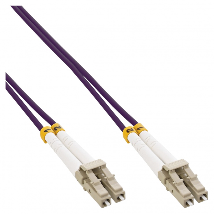 Imagine Cablu fibra optica LC-LC OM4 Duplex Multimode 25m, InLine IL88525P