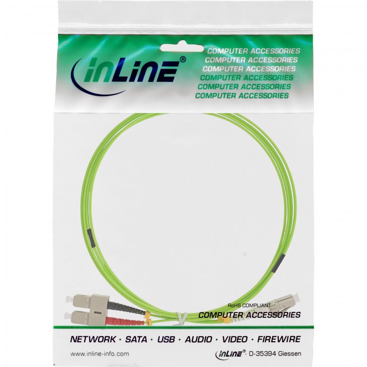 Imagine Cablu fibra optica LC-SC Duplex OM5 25m, InLine IL88638Q
