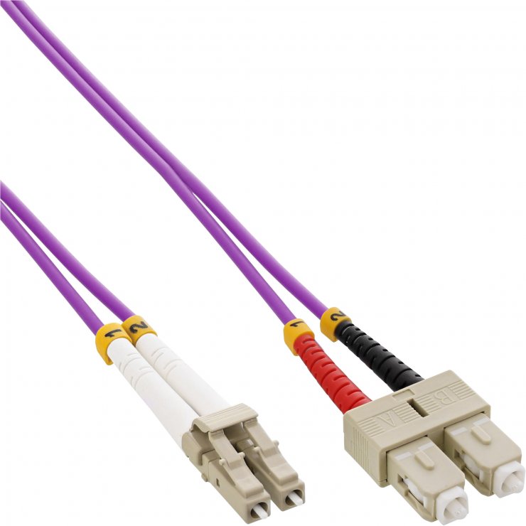 Imagine Cablu fibra optica LC-SC Duplex OM4 7.5m, InLine IL88647P