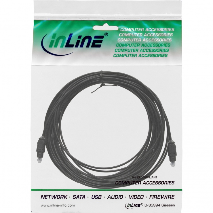 Imagine Cablu audio optic digital Toslink SPDIF 15m, InLine 89916