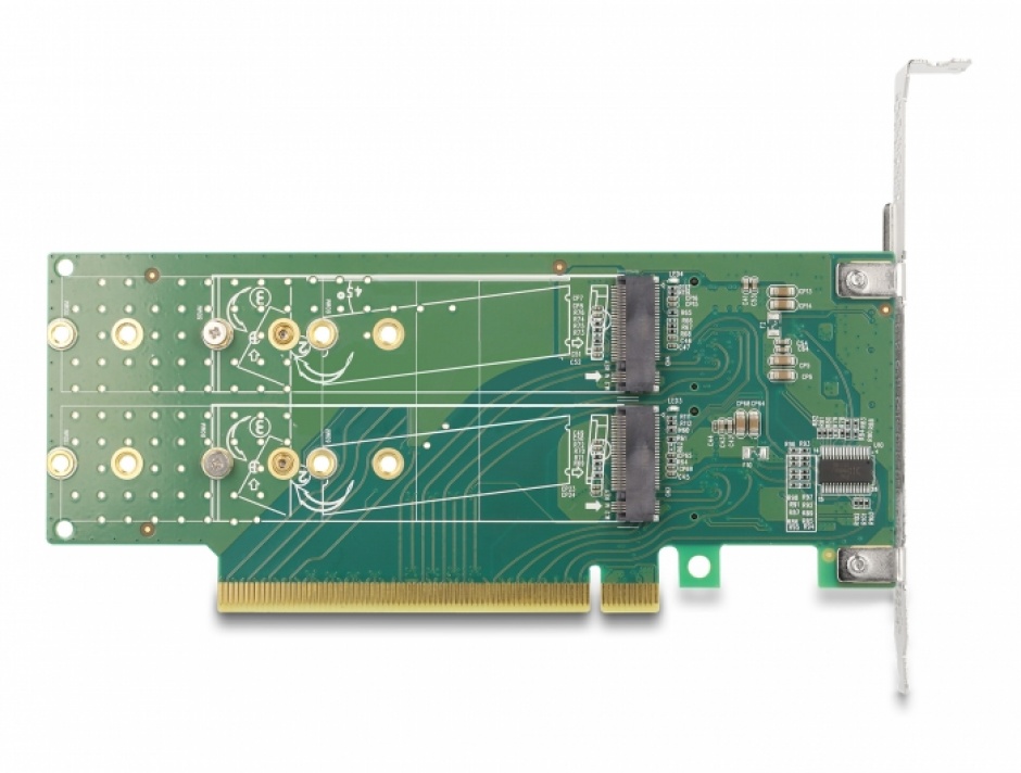 Imagine PCI Express la 4 x NVMe M.2 Key M interne - Bifurcation LPFF, Delock 90090