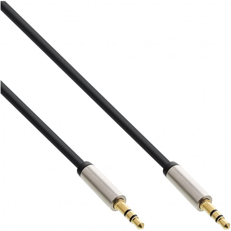 Imagine Cablu audio slim jack stereo 3.5mm T-T 1m, InLine S-99211