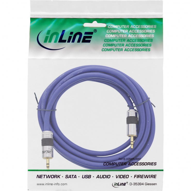 Imagine Cablu audio Premium jack stereo 3.5mm T-T 15m, InLine IL99956P