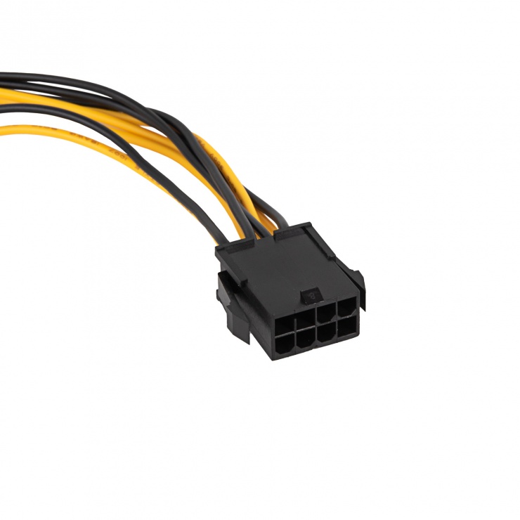Imagine Cablu prelungitor PCI Express 8 pini la 8 pini (6+2) T-M 0.4m, AK-CA-82