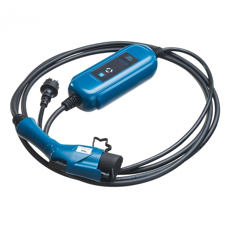 Imagine Cablu de incarcare masini electrice Type 1 LCD 1 faza 16A 5m blue, AK-EC-01