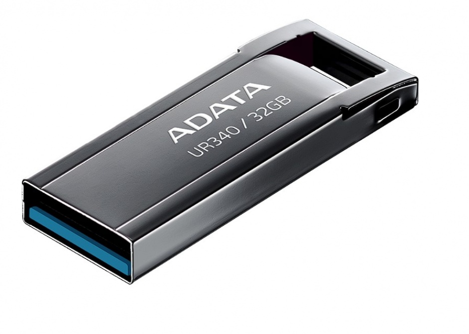 Imagine Stick USB 3.2 UR340 32GB metalic Negru, A-DATA AROY-UR340-32GBK