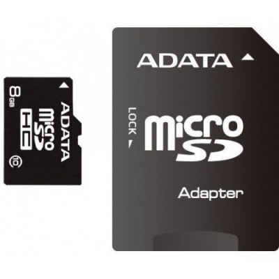 Imagine Card memorie micro SDHC 8GB ADATA, adaptor SD, class 10