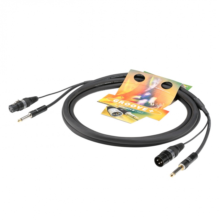 Imagine Cablu audio chitara XLR 3 pini + jack 6.35mm MT/TT 3m, HICON AYJ7-0300