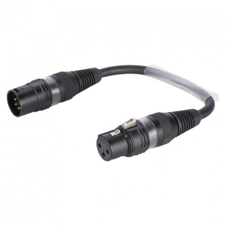 Imagine Adaptor audio XLR 5 pini la XLR 3 pini T-M 0.15m, B2FAU0015-SW