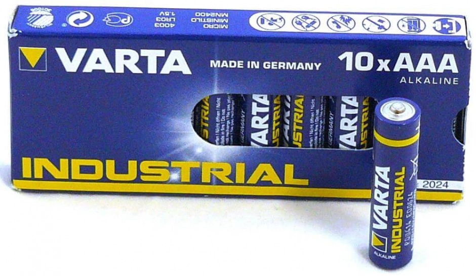 Imagine Set 10 buc baterie VARTA INDUSTRIAL AAA LR03 MN2400