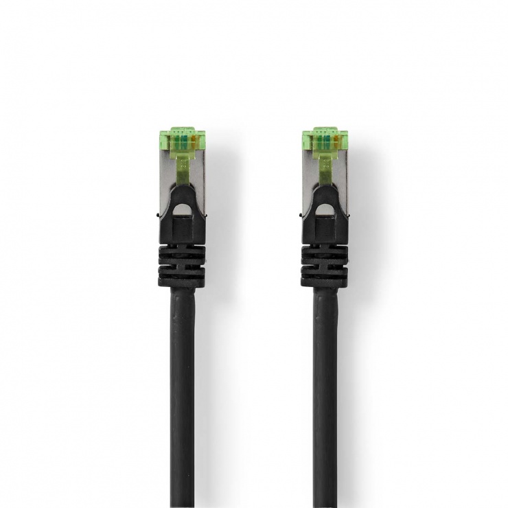 Imagine Cablu de retea RJ45 SFTP cat.7 LSOH 10m Negru, Nedis CCGP85420BK100