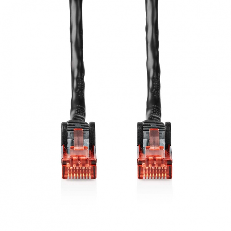 Imagine Cablu de retea de exterior UTP Cat.6 50m Negru, Nedis CCGP85900BK500