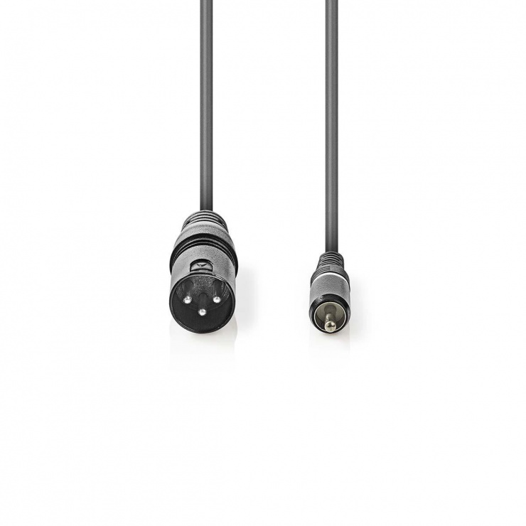 Imagine Cablu audio XLR 3 pini la RCA T-T 1.5m, Nedis COTH15205GY15