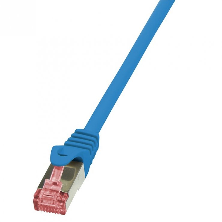 Imagine Cablu de retea RJ45 S/FTP cat.6 0.25m LSOH Albastru, Logilink CQ2016S