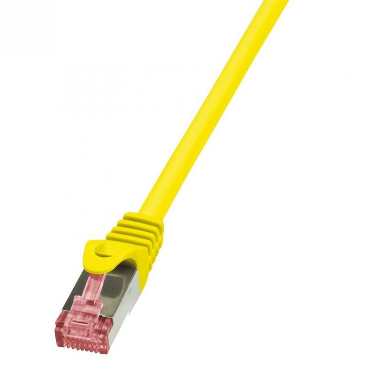 Imagine Cablu de retea RJ45 S/FTP cat.6 0.25m LSOH Galben, Logilink CQ2017S