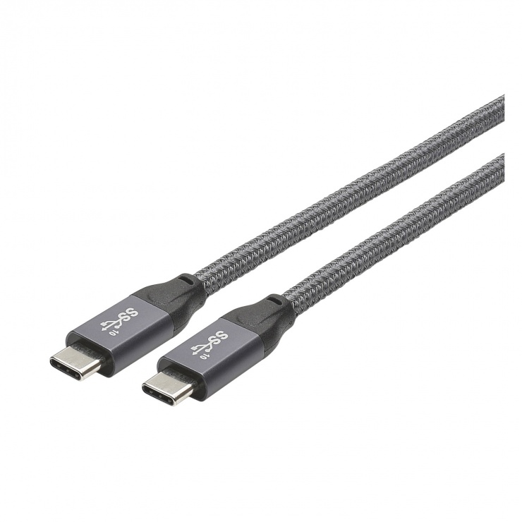 Imagine Cablu USB 3.2 type C T-T 3m brodat, Hicon HI-U3CC-0300