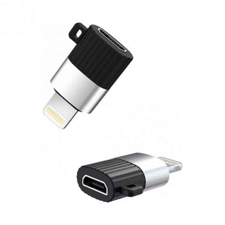 Imagine Adaptor micro USB la iPhone Lightning T-M pentru breloc, XO NB149-B