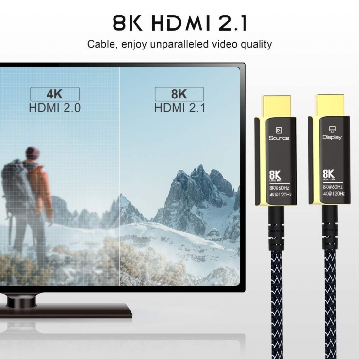 Imagine Cablu Ultra High Speed HDMI AOC 8K60Hz/4K120Hz T-T 30m, kphdm21t30