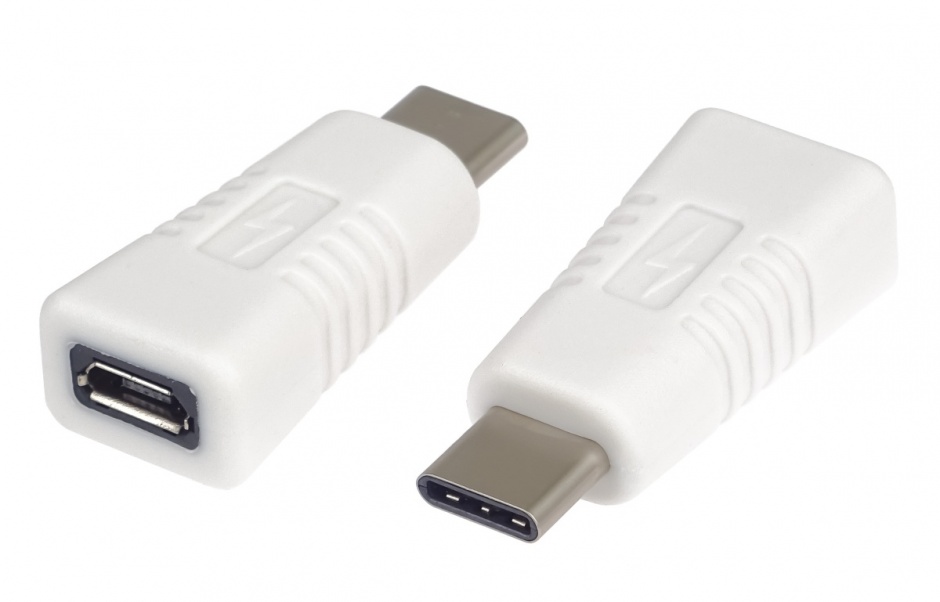 Imagine Adaptor micro USB 2.0 la USB type C M-T Alb, kur31-15