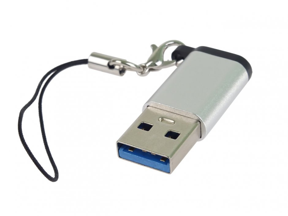 Imagine Adaptor USB 3.1 type C la USB-A M-T pentru breloc, kur31-32