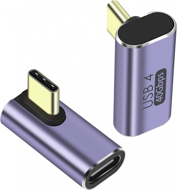 Imagine Adaptor USB 4 type C T-M unghi 90 grade, kur31-41