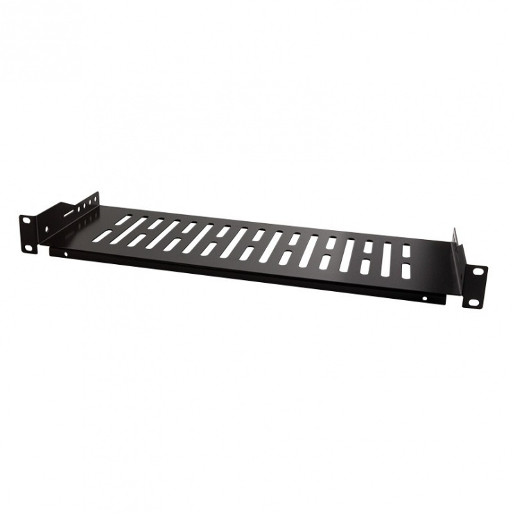 Imagine Raft fix pentru cabinet 19" 1U max 10kg Negru, Logilink SF1C25B